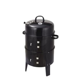 Outdoor Double-layer Grill, Charcoal Wood Fired Braising And Smoking Stove (Option: 92614096)