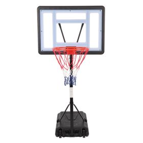 HY-B064S Portable Movable Swimming Pool PVC Transparent Backboard Basketball Stand  Basket Adjustment Height 1.15m-1.35m  Maximum Applicable For (Option: Default)